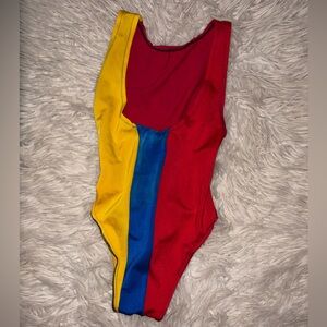 COLOMBIA Colorblock One-Piece - Red, Blue & Yellow